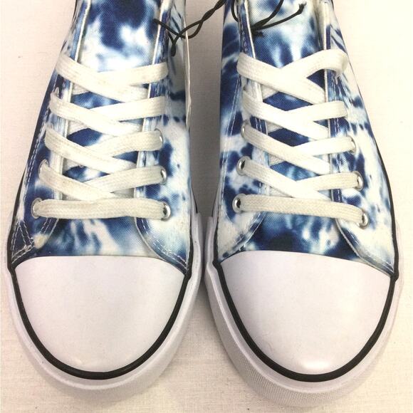 C &C California Blue Tie Dye Platform Lace Up Fashion Sneaker Women's 11M - Picture 4 of 14